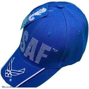 U.S. Air Force USAF Wing on Bill Blue Baseball Hat